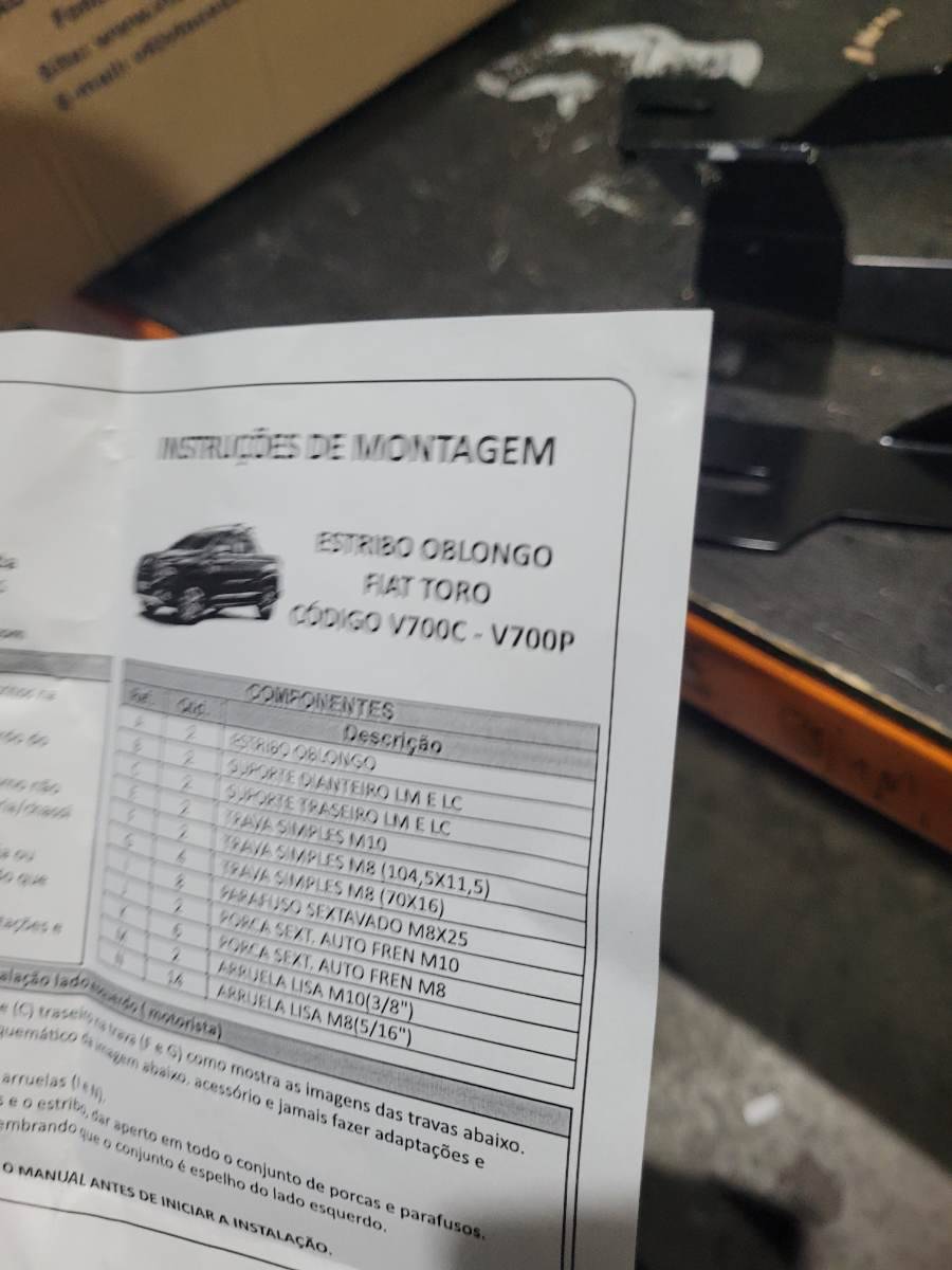 Estribo Oblongo para Fiat Toro