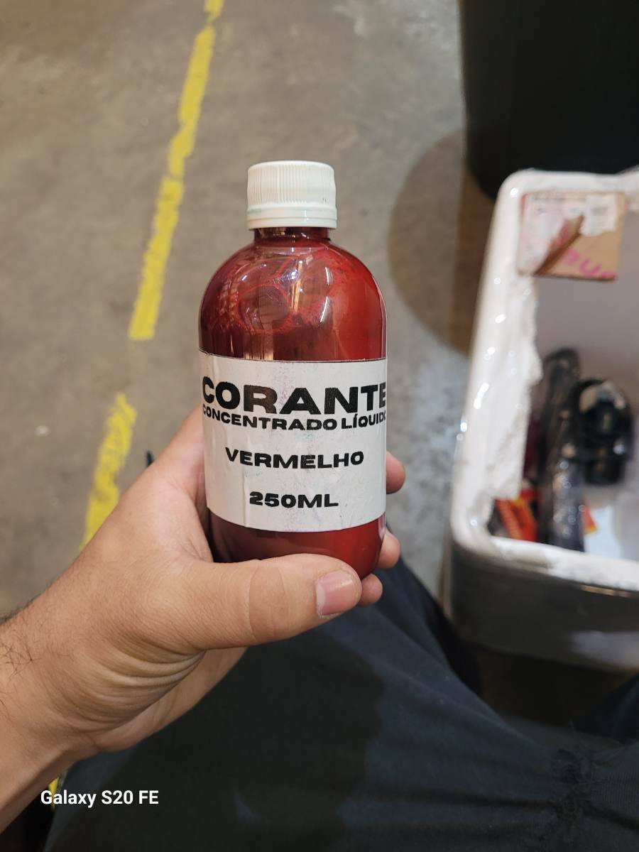 Corante concentrado líquido vermelho
