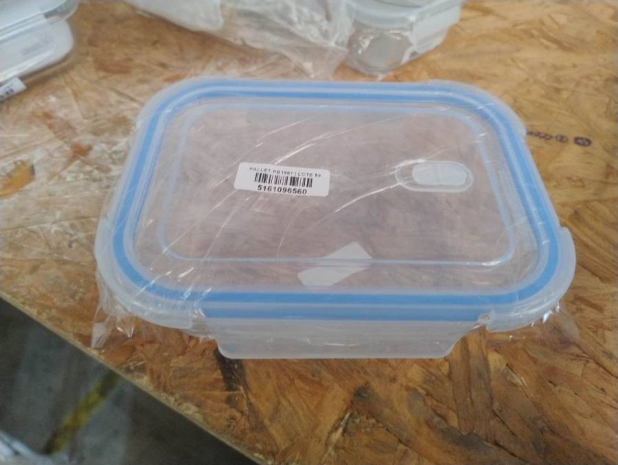 Pote de vidro com tampa plástica