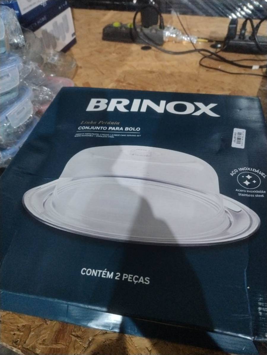 Conjunto para bolo em aço inox