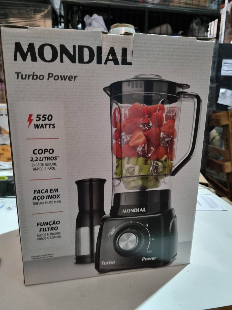 Liquidificador Mondial Turbo Power 550W com copo de 2,2 litros
