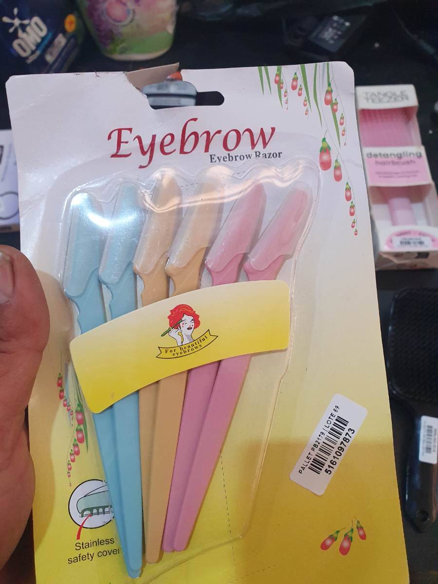 Kit de navalhas para sobrancelha com 4 unidades
