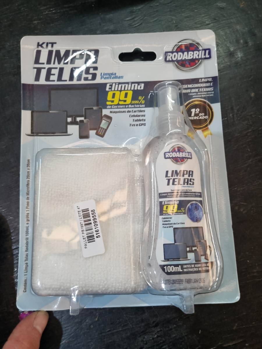Kit Limpa Telas Rodabrill 100ml com Pano de Microfibra