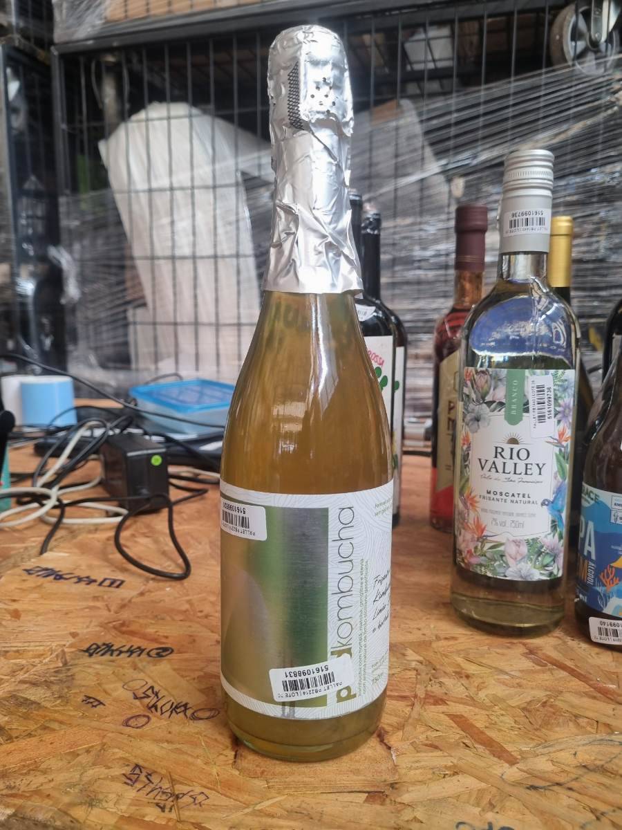 Kombucha fermentada sabor limão siciliano