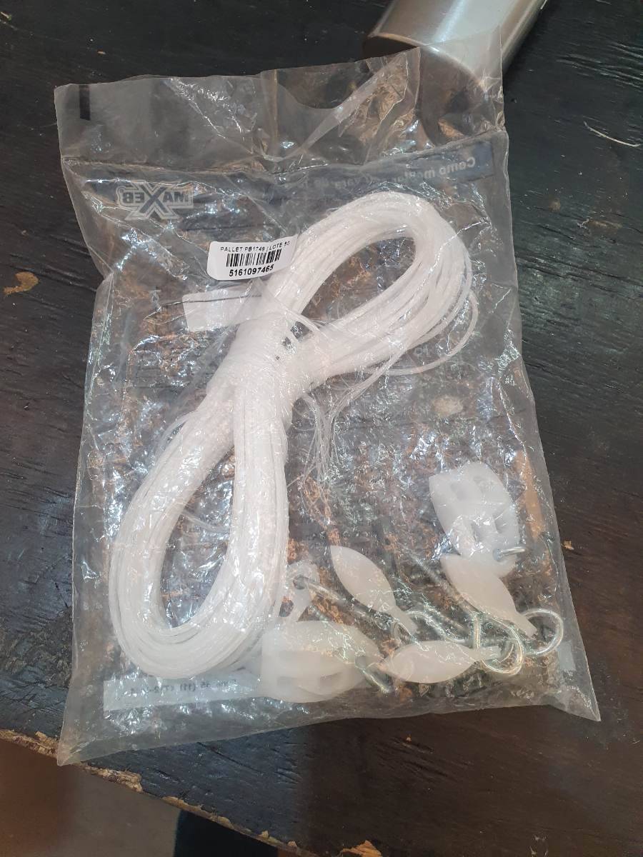 Kit de varal de roupas com corda e ganchos