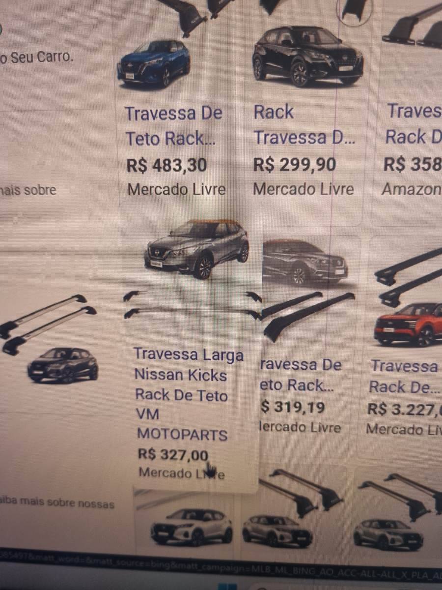 Travessa Larga Nissan Kicks Rack De Teto