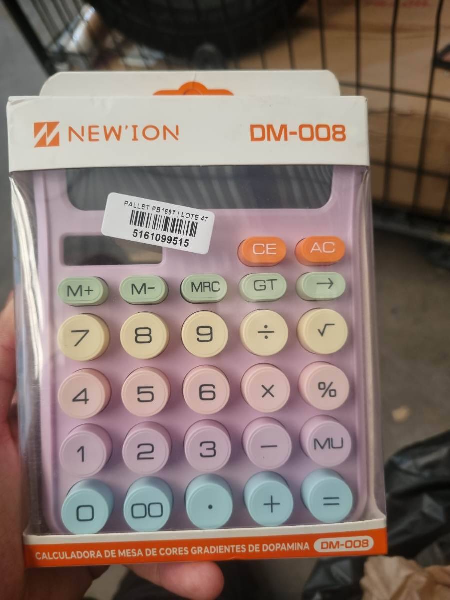Calculadora de mesa de cores gradientes de dopamina