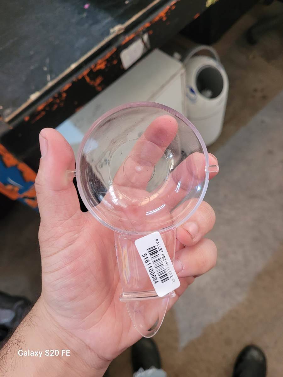 Funil plástico transparente