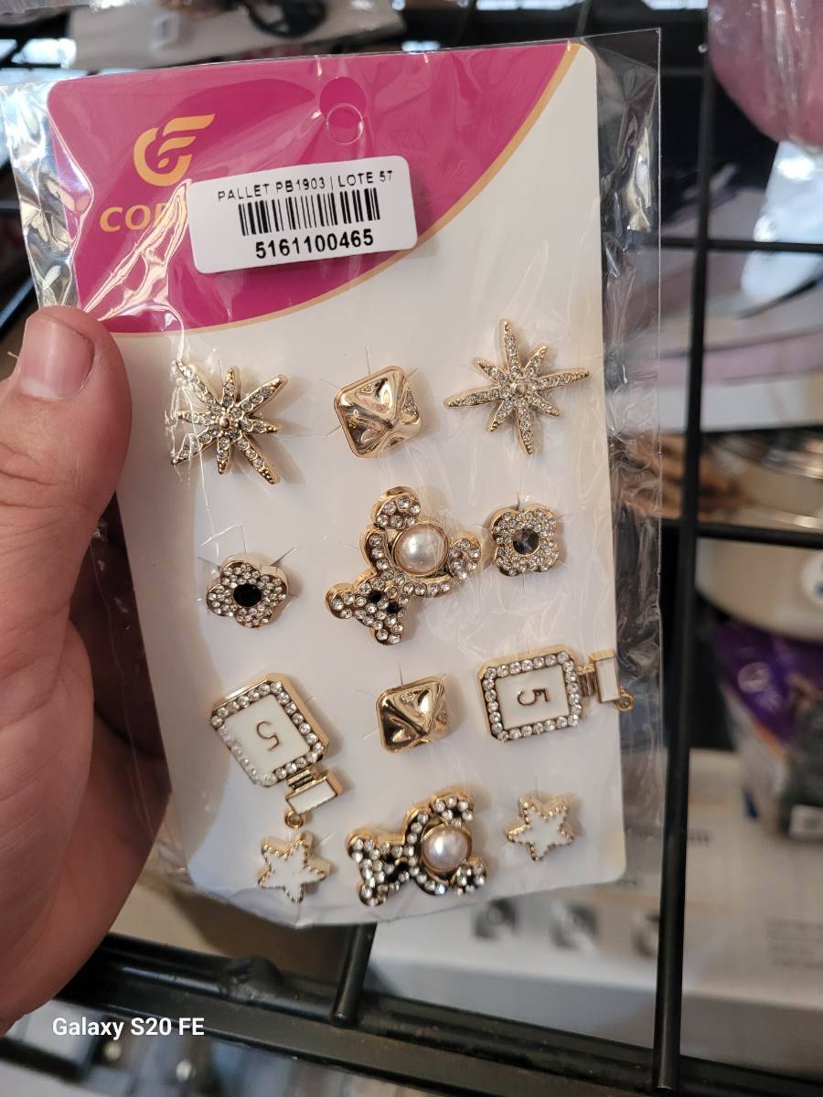 Kit de brincos femininos variados com pedras e pérolas