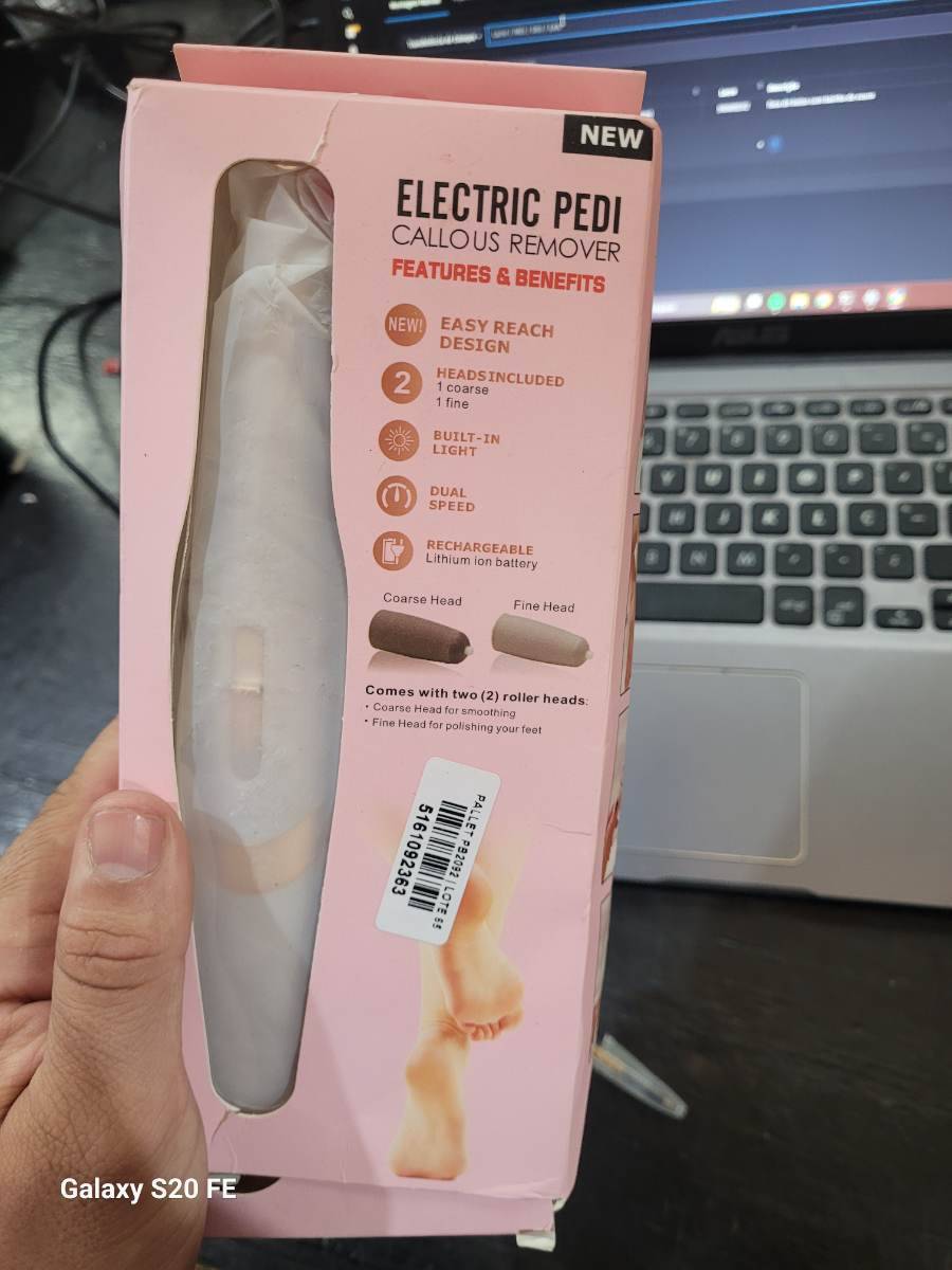 Removedor elétrico de calos para pés