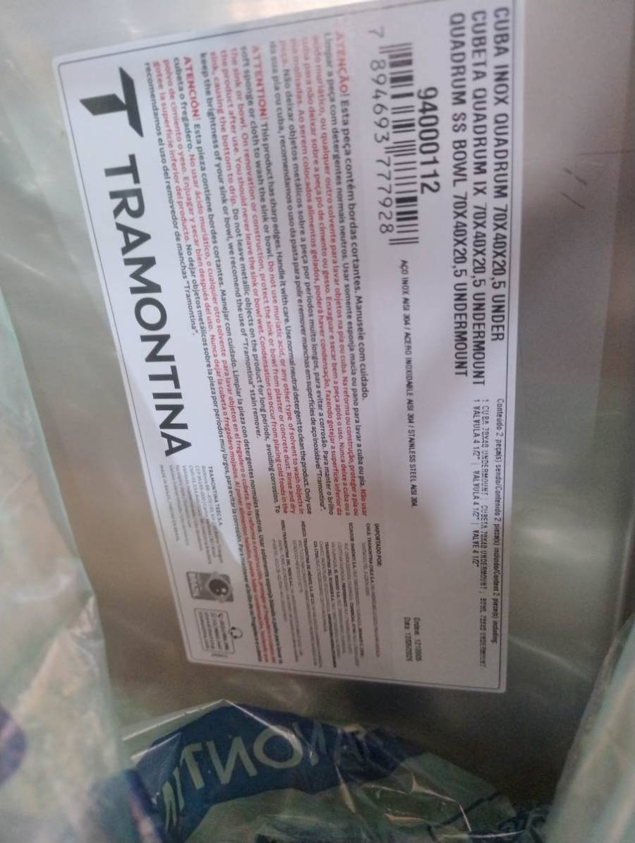Cuba inox quadrum 70x40x20,5 undermount