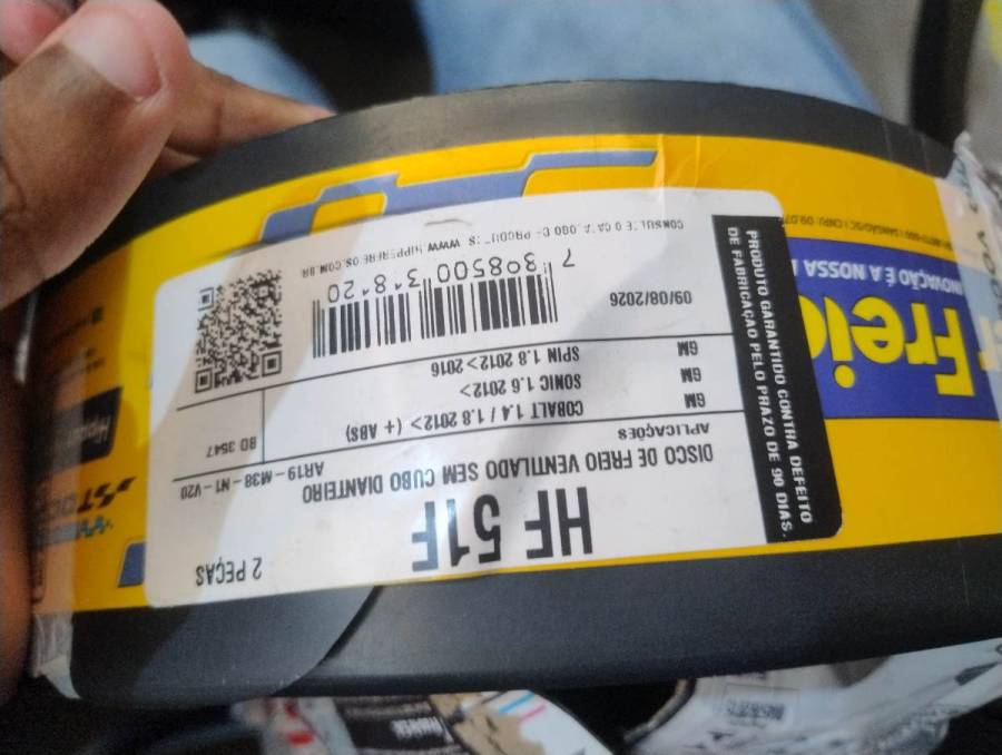 Disco de freio ventilado sem cubo diâmetro 257 mm