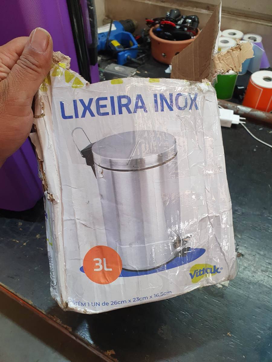 Lixeira inox 3 litros