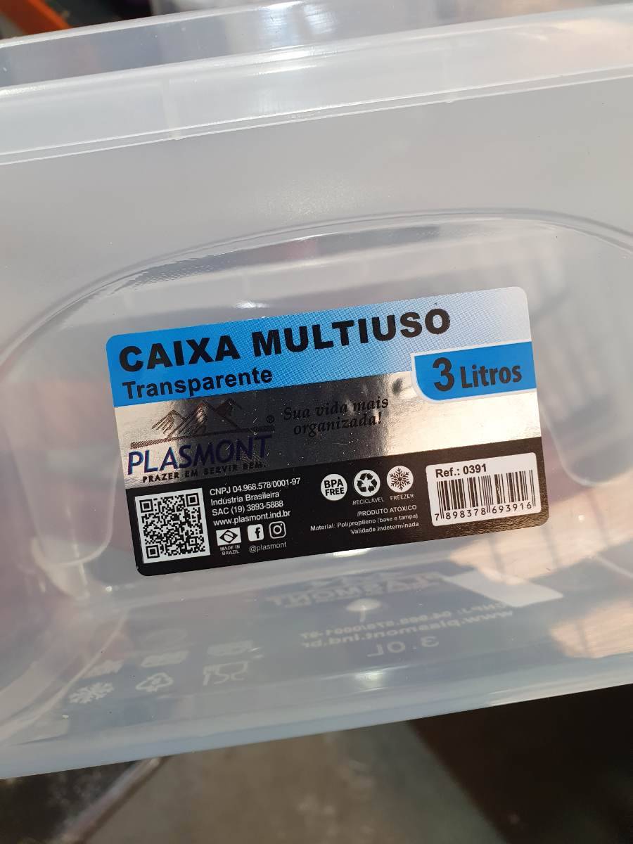 Caixa Multiuso Transparente 3l