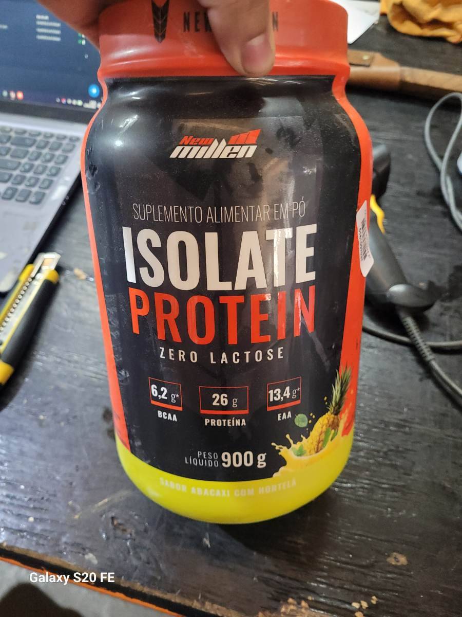 Suplemento alimentar em pó Isolate Protein zero lactose