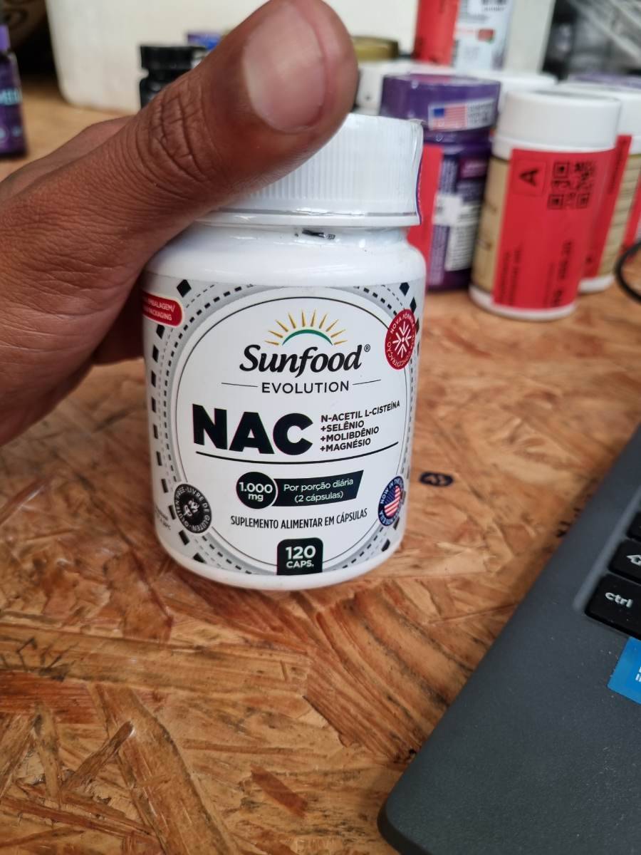 Suplemento alimentar em cápsulas NAC 1000 mg