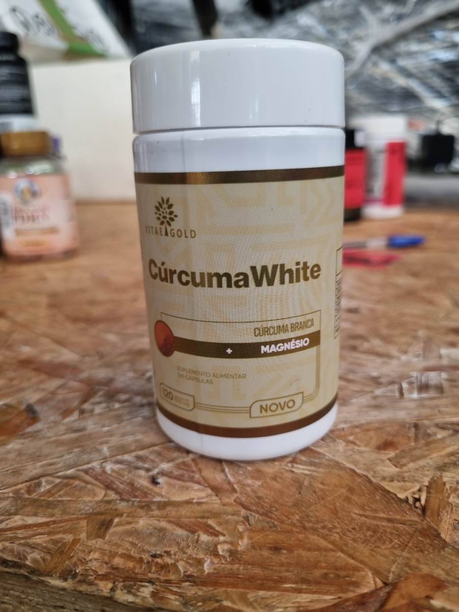 Suplemento alimentar em cápsulas Cúrcuma White com Magnésio