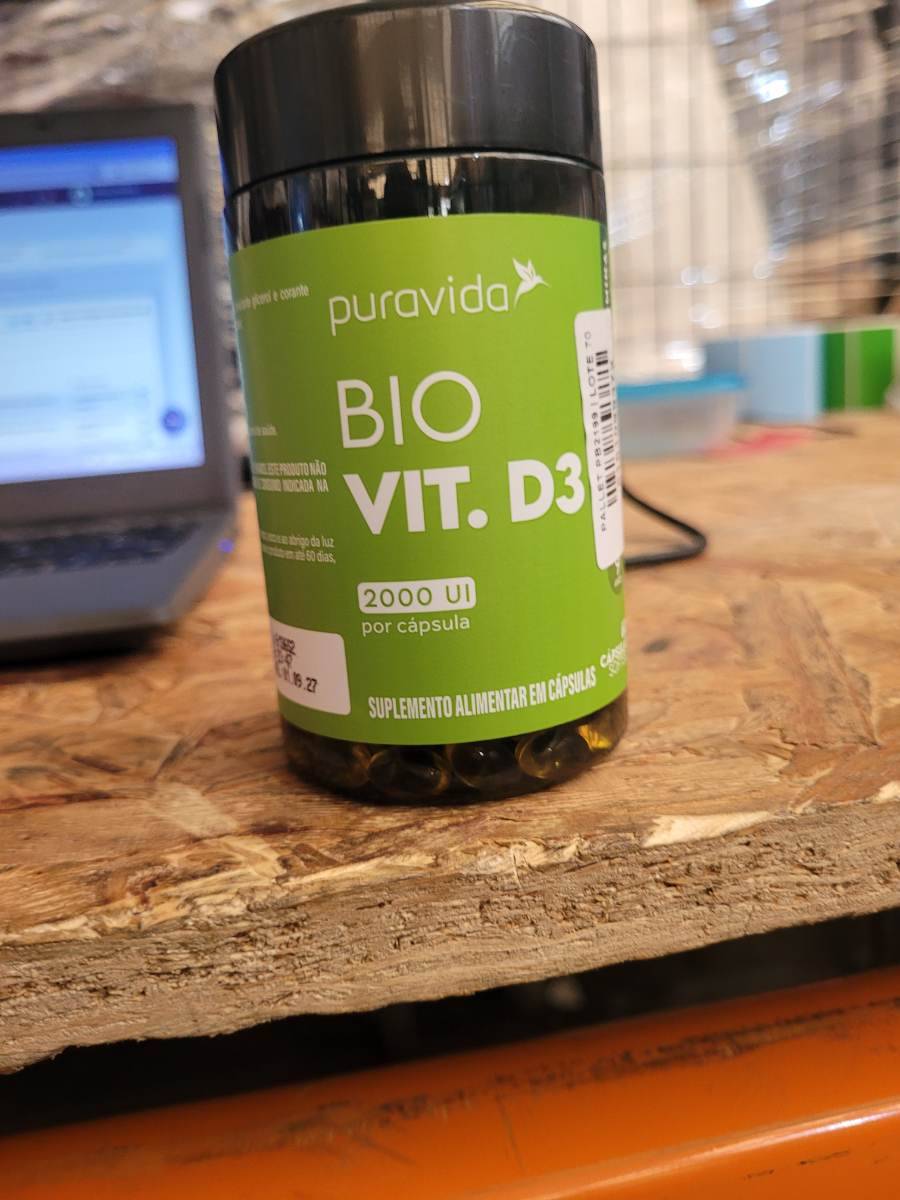 Suplemento alimentar em cápsulas de Vitamina D3