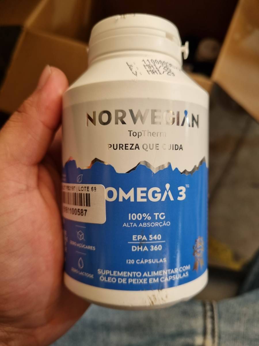 Suplemento alimentar Omega 3 em cápsulas