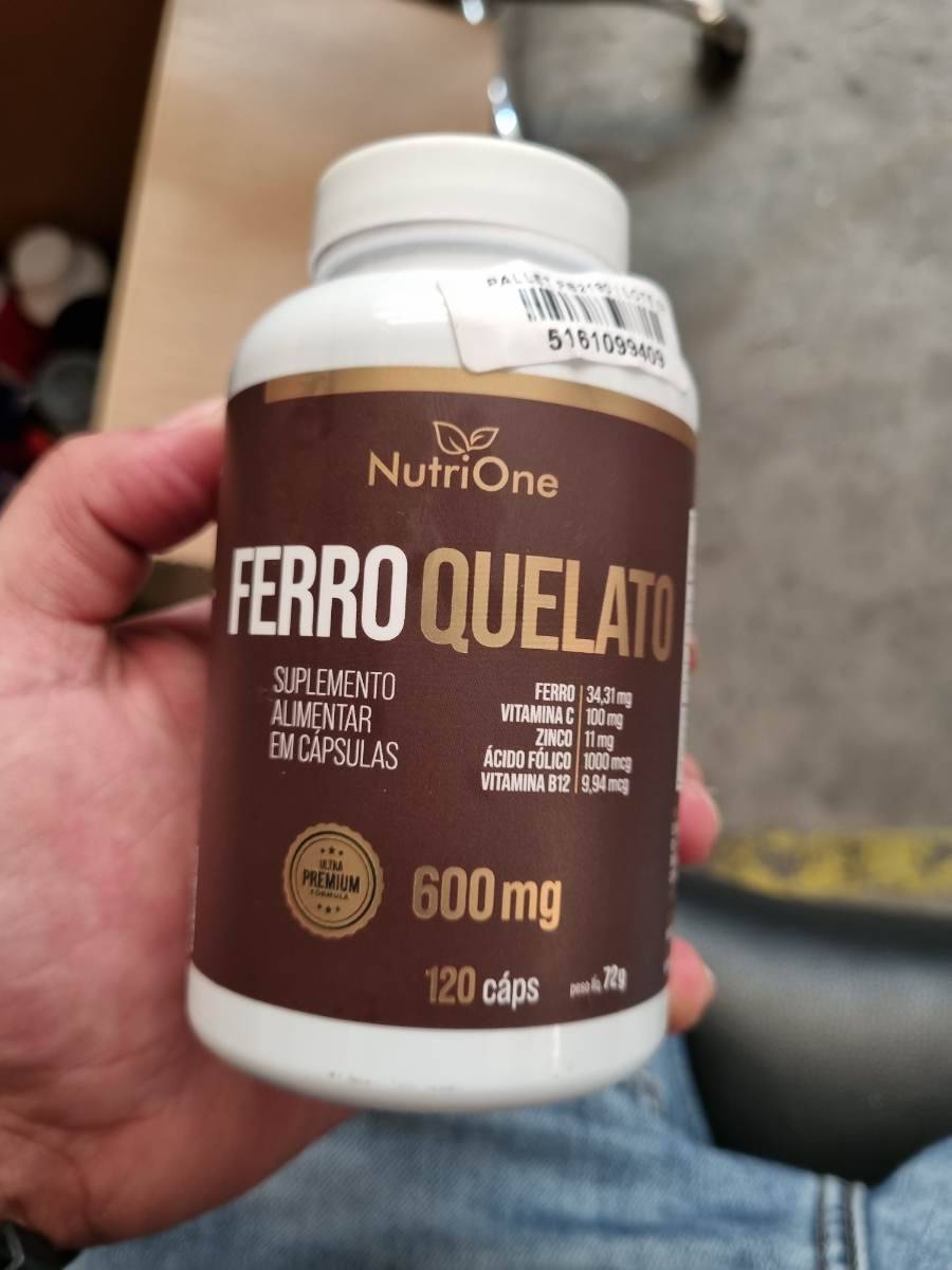 Suplemento alimentar Ferro Quelato em cápsulas
