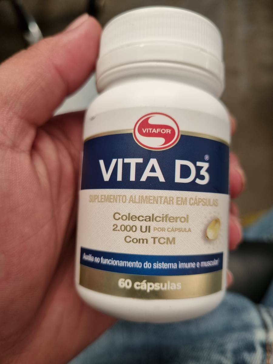 Suplemento alimentar em cápsulas de Colecalciferol (Vitamina D3)