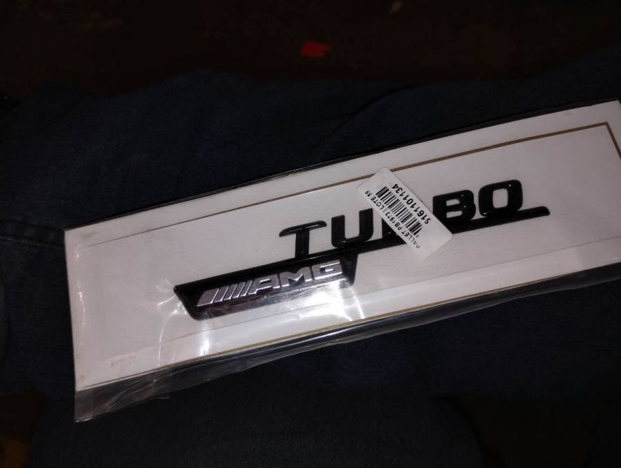 Emblema adesivo automotivo Turbo AMG