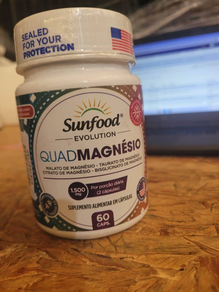 Suplemento alimentar em cápsulas de magnésio