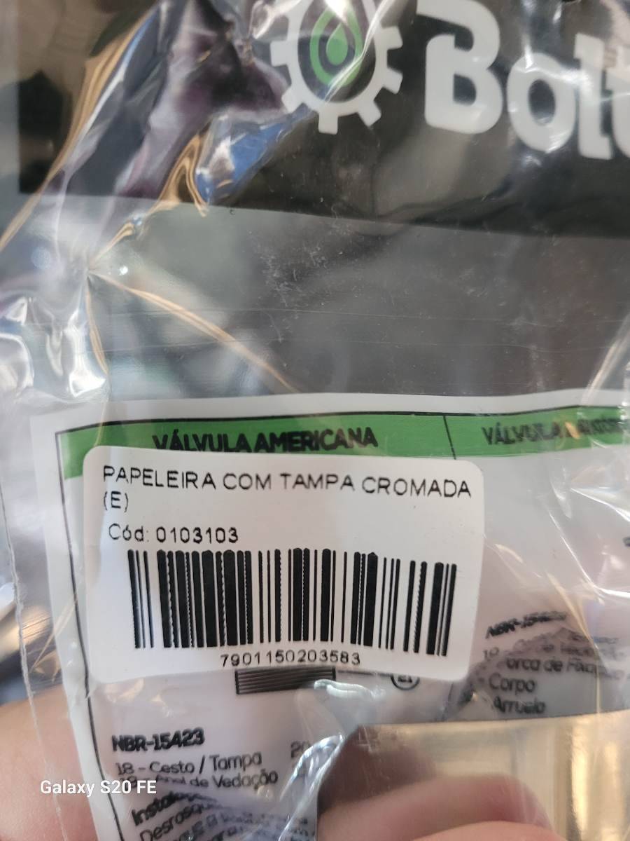 Papeleira com tampa cromada