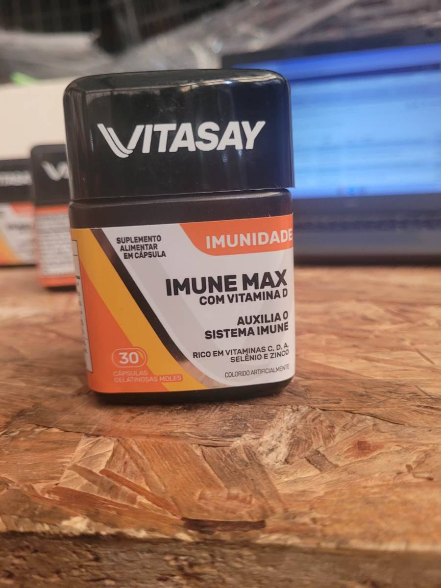 Suplemento alimentar em cápsula Imune Max com Vitamina D