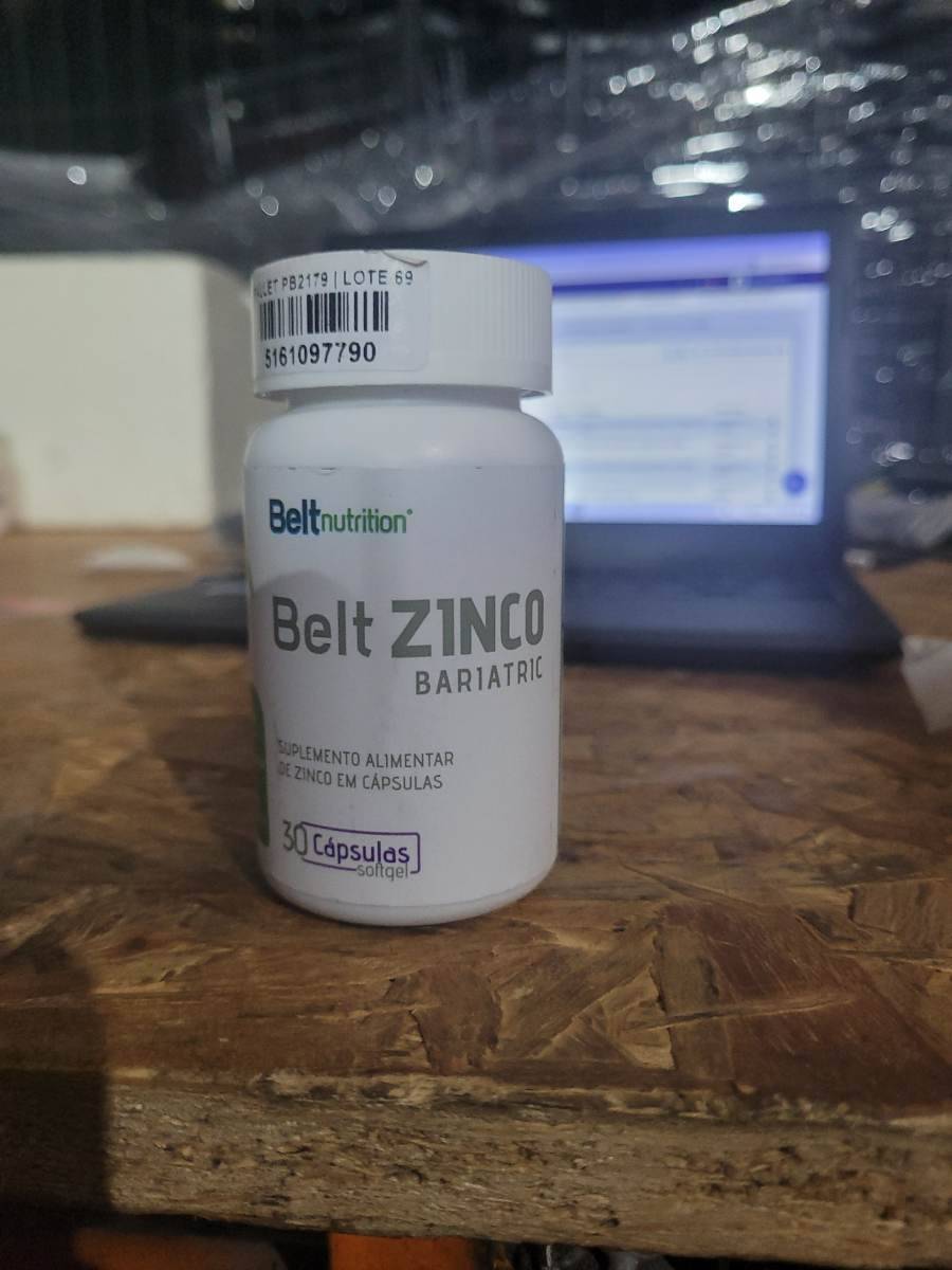 Suplemento alimentar de zinco em cápsulas