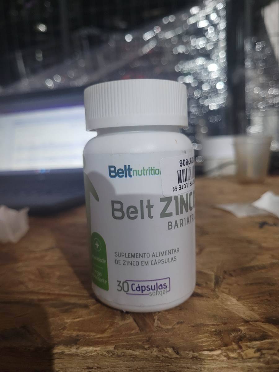 Suplemento alimentar de zinco em cápsulas