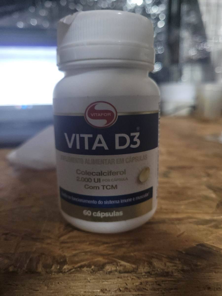 Suplemento alimentar em cápsulas de Colecalciferol (Vitamina D3)