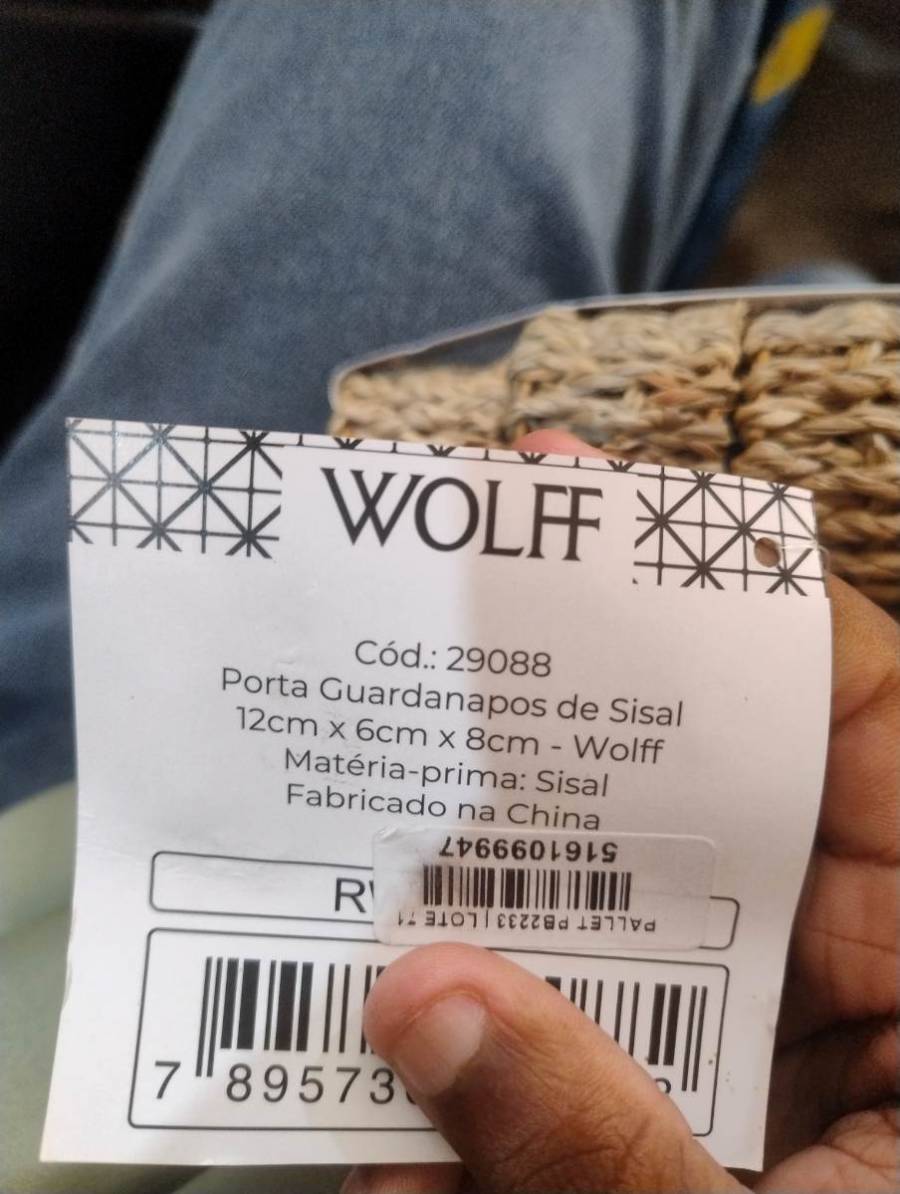 Porta Guardanapos de Sisal