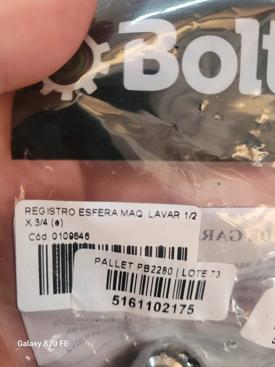 Registro esfera para máquina de lavar