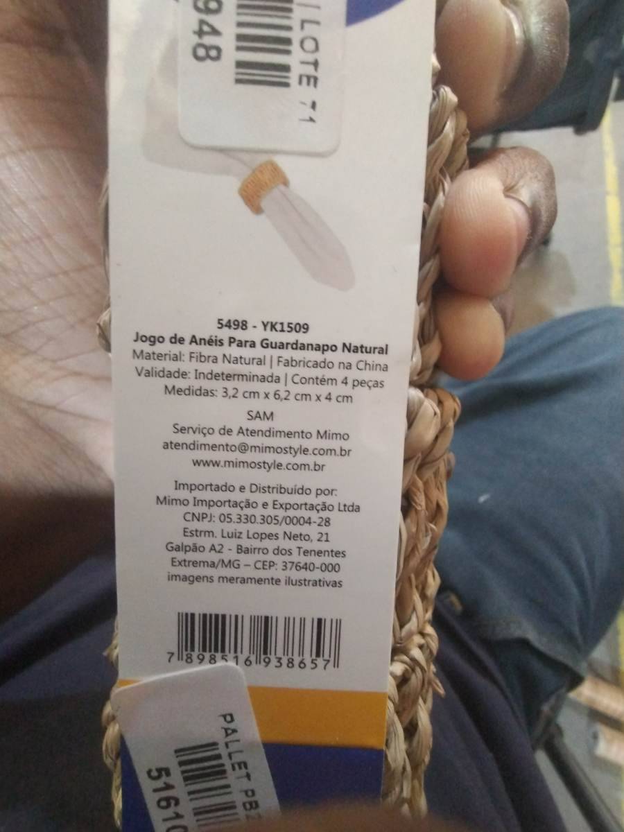 Jogo de Anéis Para Guardanapo Natural