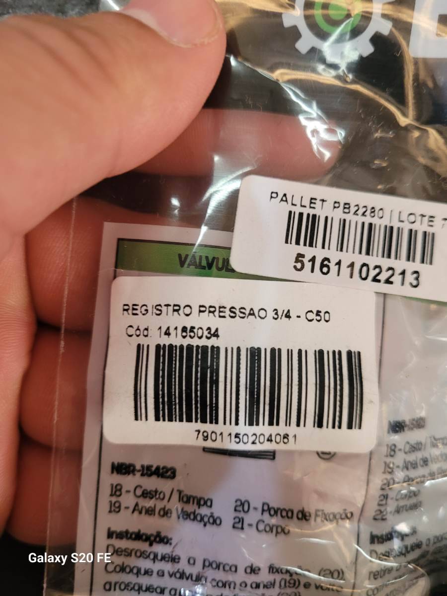 Registro de pressão 3/4 - C50