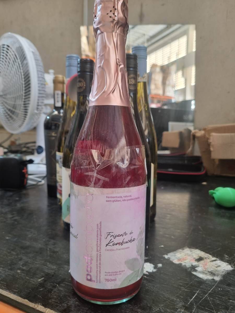 Frisante de Kombucha sabor Cereja e Framboesa