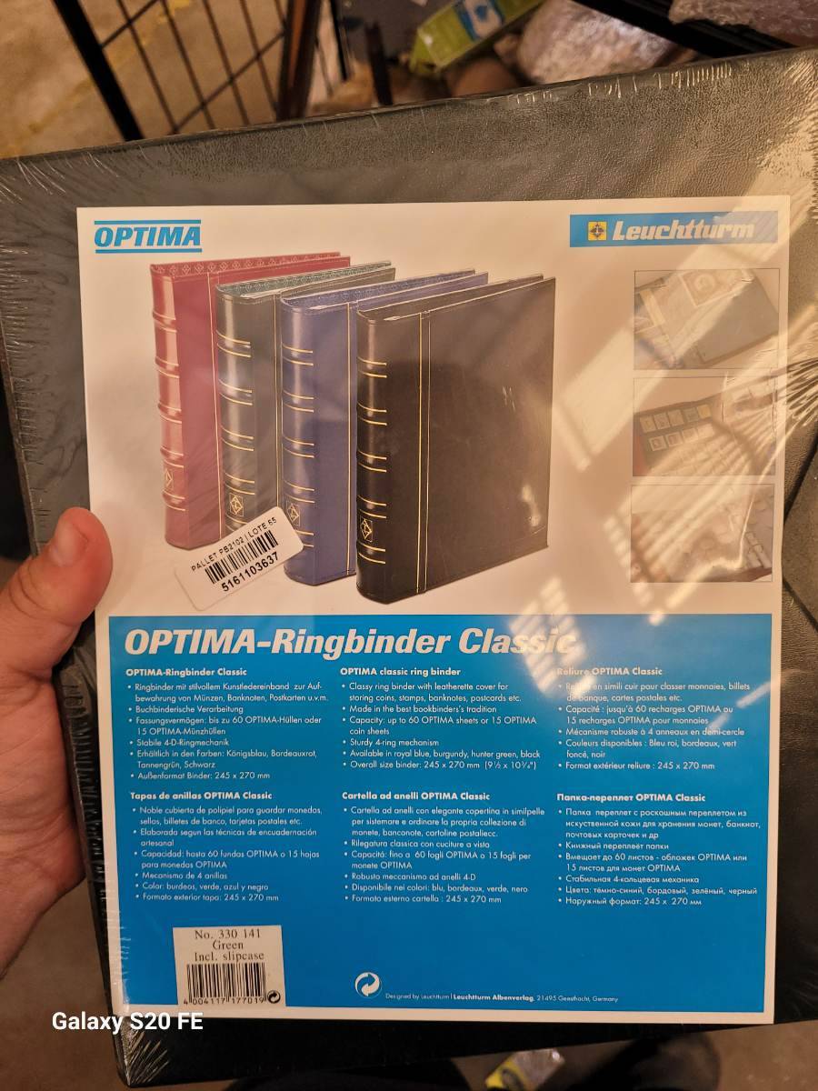 OPTIMA-Ringbinder Classic - fichário clássico com capa de couro sintético