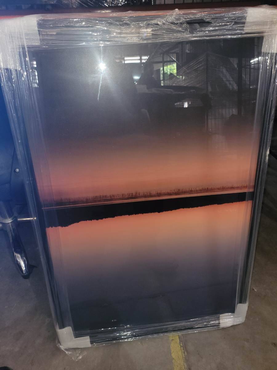 Painel decorativo com imagem de pôr do sol