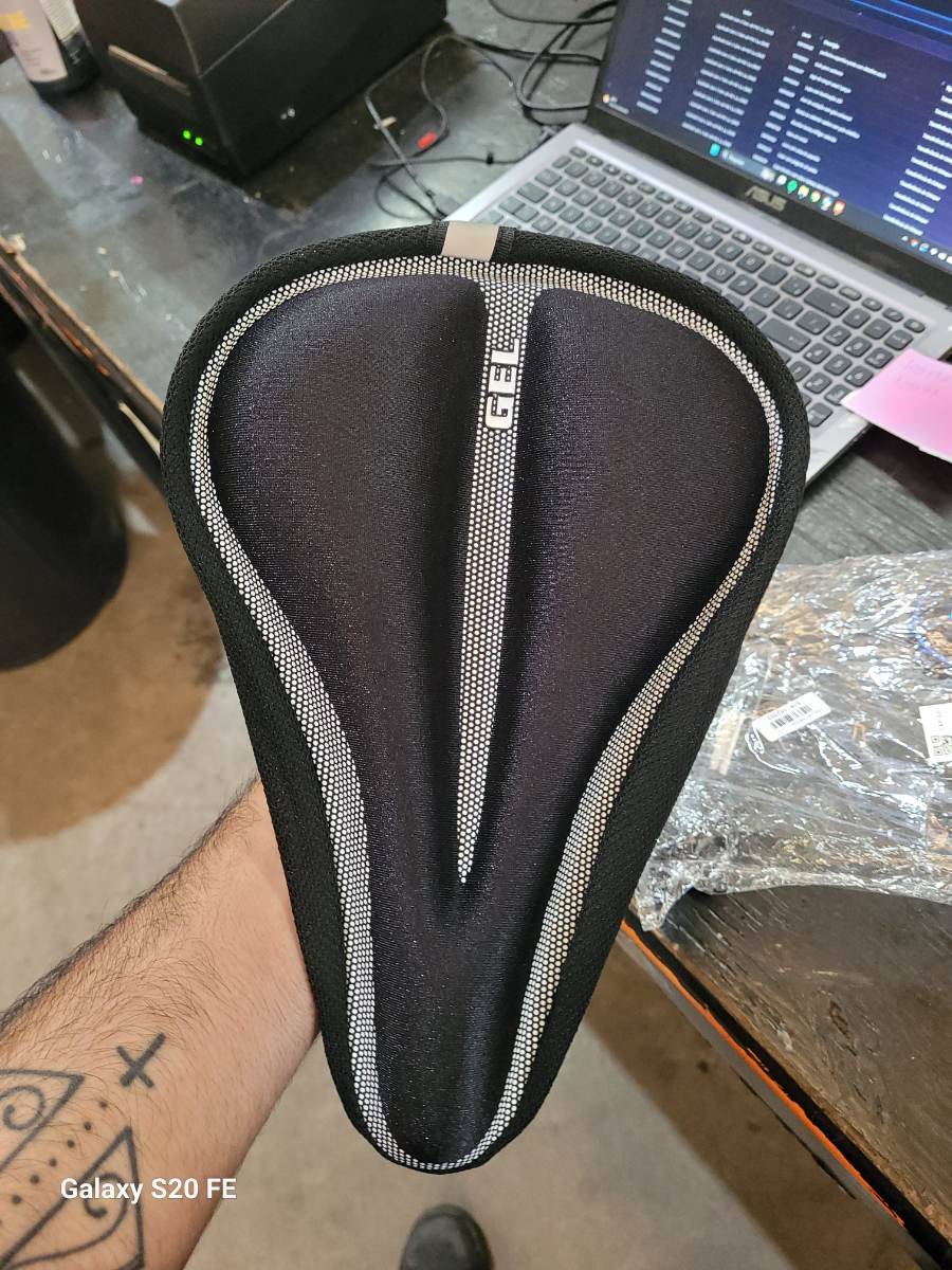 Capa de selim de bicicleta com gel