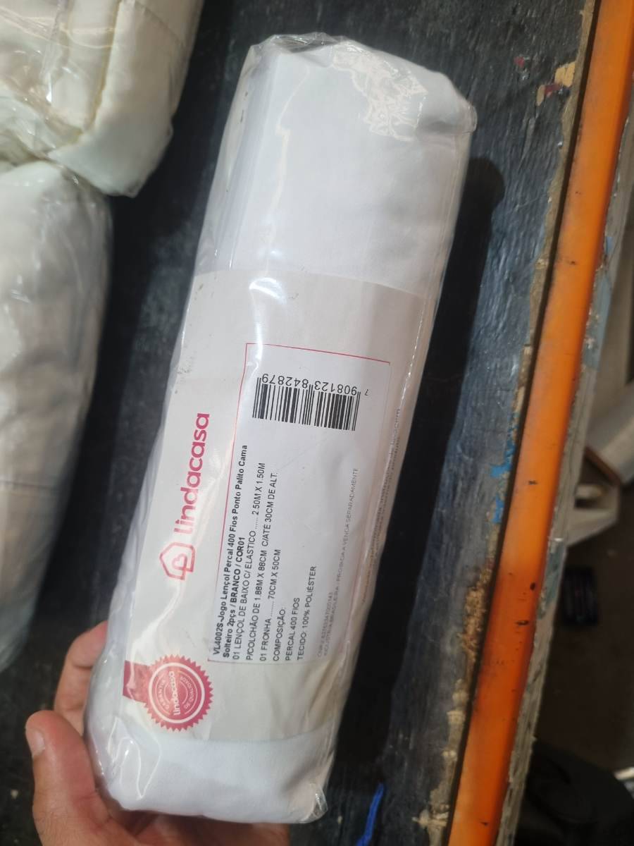 Jogo de lençol com elástico 2,50m x 1,50m branco