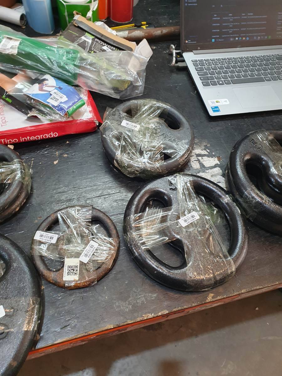 Ki 2 anilhas de 2 kg de ferro
