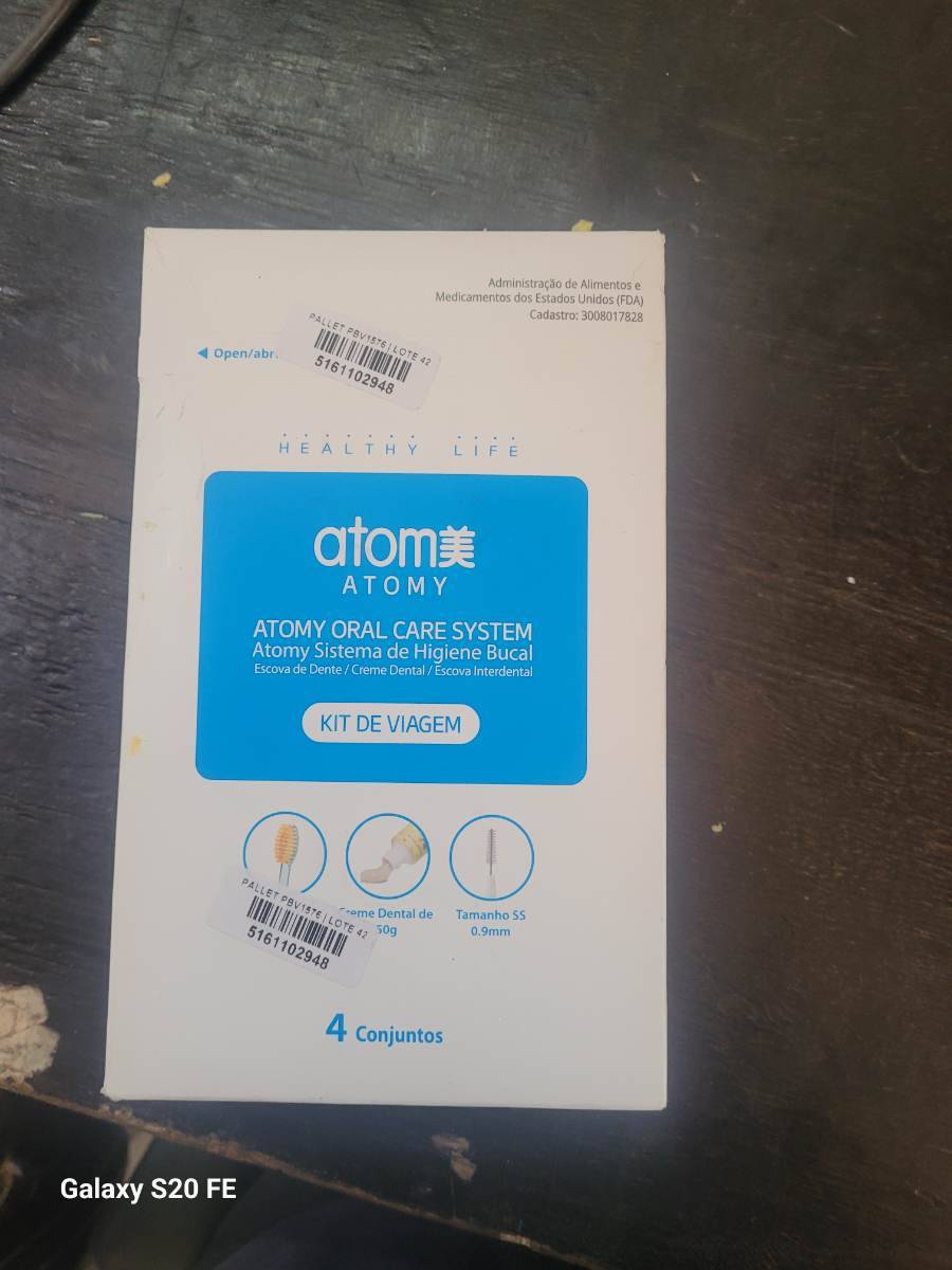 Kit de Viagem Atomy Sistema de Higiene Bucal
