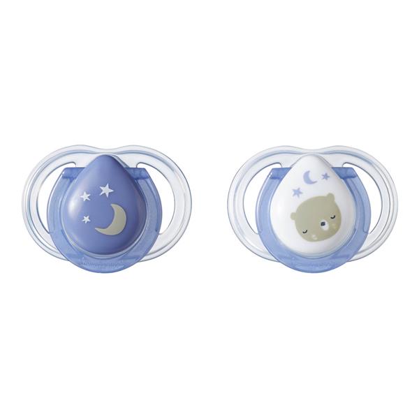 Chupeta Newborn Noite Tommee Tippee 2 Und 0-2 M Azul- TT009