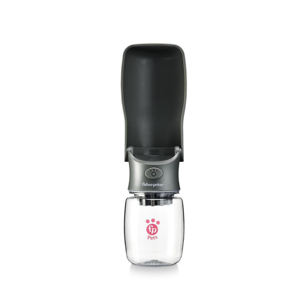 Garrafa Portátil Dobrável Pet Foldable Water To Go 350 ml Com Filtro De Carvão Ativado Cinza - Fisher Price - PP261