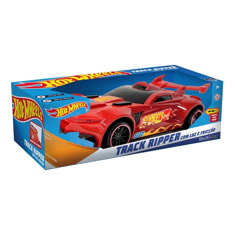 Hot Wheels Carros Track Ripper Vermelho com Luz e Som Multikids - BR2263