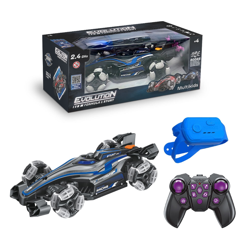 Carrinho de Formula 1 Azul de Controle Remoto Multikids - BR2261