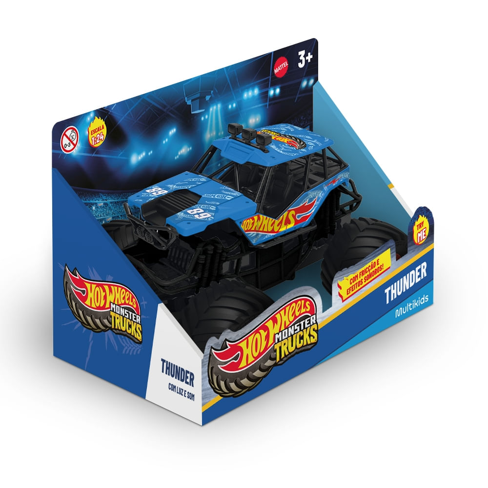 Caminhão Monstro Hot Wheels Luz e Som Multikids - BR2528